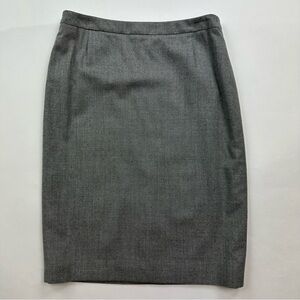 Escada Gray Wool Pencil Skirt Size 38